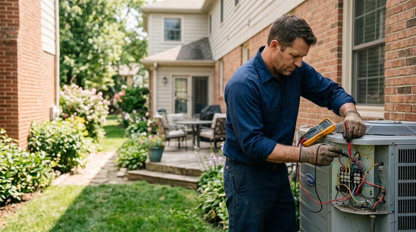 HVAC technician working near Mechanicsburg, PA